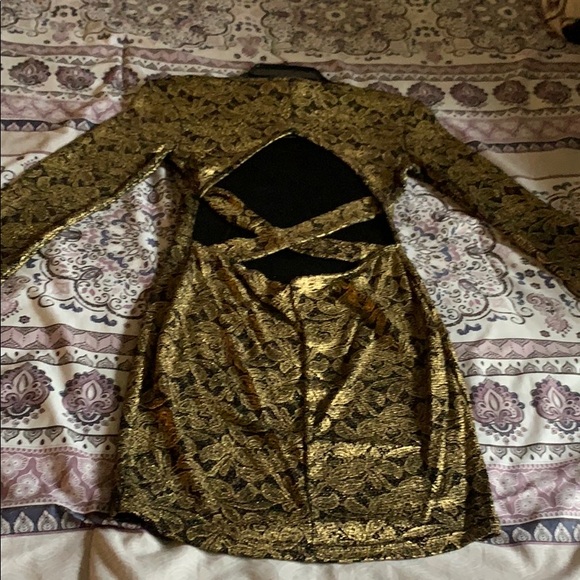 Gold and black Mini dress - Picture 2 of 3
